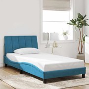 vidaXL Estrutura de cama sem colchão Hanko 100x200 cm veludo azul