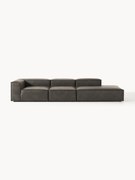 Chaise longue modular XL em pele Lennon