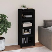 vidaXL Estante 50x35x125,5 cm madeira de pinho maciça preto