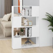 vidaXL Estante/divisória 80x24x124,5 cm contraplacado branco