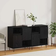 vidaXL Buffet 2 pcs Carvalho Preto 60 x 35 x 70 cm