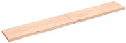vidaXL Prateleira de parede 220x30x(2-4)cm carvalho maciço não tratado