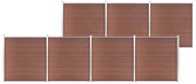 vidaXL Painel de vedação para jardim 1218x186 cm WPC castanho
