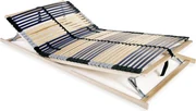 Cama 140x200 cm com estrado de ripas e gaveta, cama acolchoada com USB