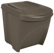 vidaXL Caixotes do lixo empilháveis 3 pcs 75 L polipropileno cinzento