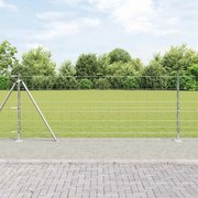 vidaXL Cerca de Campo 1x25 m Aço Galvanizado