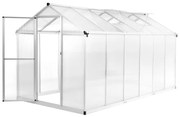 vidaXL Estufa de alumínio 362x190x195 cm 13,41 m³