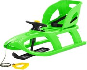 vidaXL Trenó c/ assento e volante 102,5x40x23cm polipropileno Verde