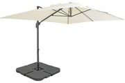 vidaXL Guarda-sol de jardim com base portátil areia