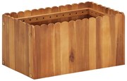 vidaXL Vaso/floreira de jardim 50x30x25 cm madeira de acácia maciça