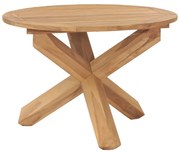 Mesa de jantar para jardim Ø110x75 cm madeira de teca maciça