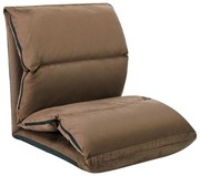 vidaXL Colchão dobrável microfibra cinzento-acastanhado