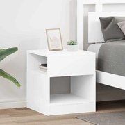 vidaXL Mesa de apoio 2 pcs Branco 40,5 x 40 x 45 cm Madeira processada