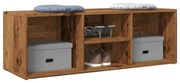 vidaXL Banco sapateira 105x35x35 cm derivados de madeira madeira velha
