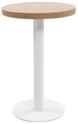 vidaXL Mesa bistrô 50 cm MDF castanho-claro