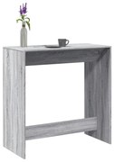vidaXL Mesa de bar 102x50x103,5cm derivados de madeira cinzento sonoma