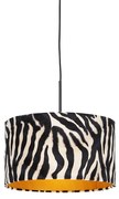 Candeeiro suspenso moderno preto abajur zebra 35cm - COMBI Moderno