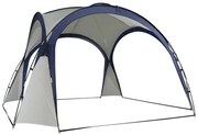 Outsunny Abrigo de Campismo 3,5x3,5 m Toldo de Campismo Dobrável com Gancho Proteção UV e Bolsa de Transporte Cinza e Azul | Aosom Portugal