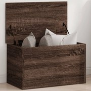vidaXL Caixa de arrumação 60x35x35 cm deriv. madeira carvalho castanho