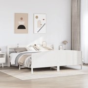 vidaXL Cama sem colchão 180x200 cm madeira de pinho maciça branco