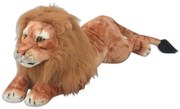 vidaXL Leão de peluche, castanho, XXL