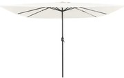 vidaXL Guarda-sol de Jardim Branco, Preto 295 x 295 x 245 cm