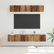 Conjunto de Estantes para TV 5 pcs Madeira antiga