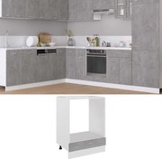 vidaXL Armário para forno "Riga" derivados de madeira cinza cimento