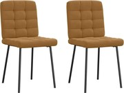 vidaXL Cadeiras de jantar 2 pcs veludo castanho