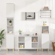 vidaXL Móvel p/ lavatório 80x33x60 cm deriv. madeira branco brilhante