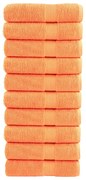 vidaXL Toalhas de mãos premium SOLUND 10pcs 50x100 cm 600 gsm laranja