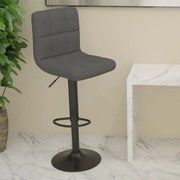 vidaXL Banco de bar tecido cinzento-escuro