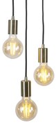 Candeeiro de suspensão Art Déco dourado - Facil 3 Design,Moderno