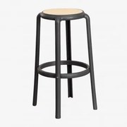 Banqueta Alta Em Polipropileno Omara Cinza Grafito & ↑75 Cm - Sklum