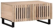 vidaXL Mesa de centro 80x51x40 cm madeira de mangueira maciça branco