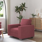 Poltrona vidaXL Vermelha Vinho de 59 cm em Tecido