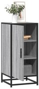 vidaXL Aparador 35,5x35x76 cm deriv. de madeira/metal cinzento sonoma
