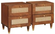 vidaXL Mesas de cabeceira com gaveta 2 pcs 40 x 33.5 x 46 cm