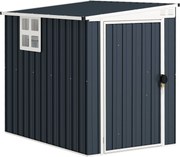 Outsunny Abrigo de armazenamento para jardim, abrigo de ferramentas para equipamentos de jardim, janela, aberturas de ventilação, trancável, aço, cinza escuro | Aosom Portugal