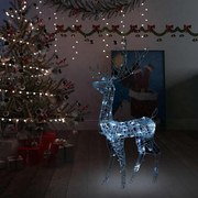 vidaXL Rena decorativa de Natal 140 LEDs 120 cm acrílico branco frio
