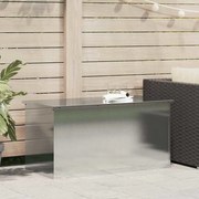 vidaXL Caixa de Armazenamento Externa Prateado 100 x 50.5 x 50 cm