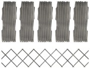 vidaXL Cercas em treliça 5 pcs 180x30 cm abeto maciço cinzento