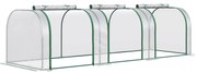 Outsunny Estufa para Jardim Estufa Pequena para Cultivo de Plantas com 3 Janelas 295x100x80 cm 3 Transparente e Verde | Aosom Portugal