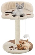 vidaXL Árvore p/ gatos c/postes arranhadores sisal 40 cm bege/castanho