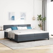 Cama Box Spring com Colchão vidaXL Cinza Escuro 200x200 cm Veludo