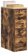 vidaXL Armário de arrumação de garagem carvalho fumado 30x51x85 cm