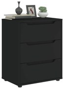 vidaXL Aparador VISNES 60x40x73 cm derivados de madeira preto