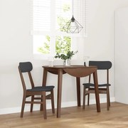vidaXL Cadeiras de jantar com almofadões 2 pcs madeira maciça castanho