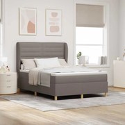 Cama Box com Colchão vidaXL Taupe 140x190 cm em Tecido