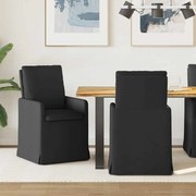 vidaXL Cadeiras de Jantar 2 pcs Preto 57 x 67 x 98 cm tecido